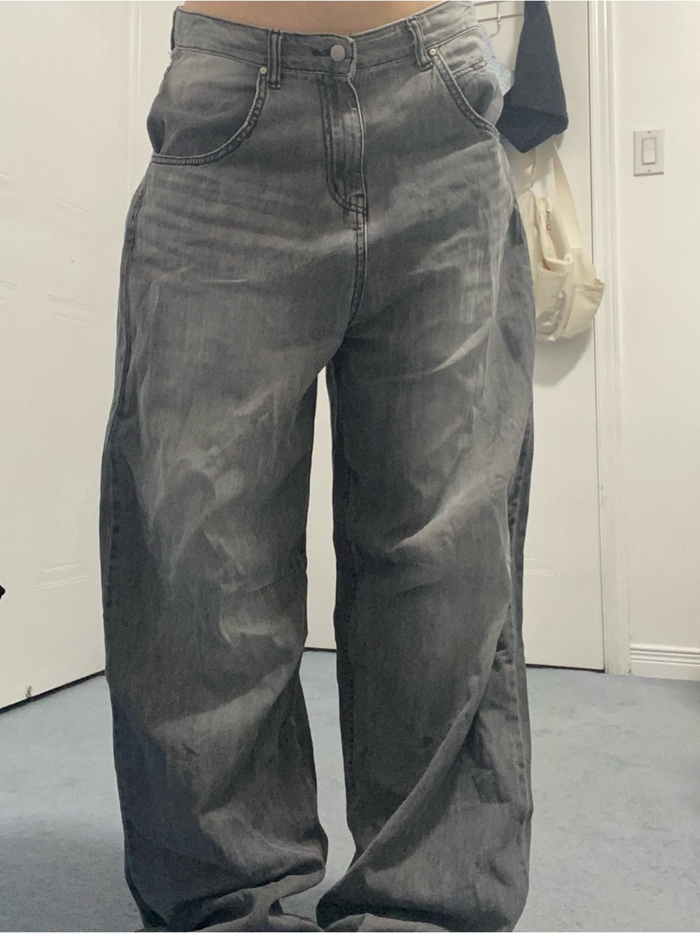 Light Grey Wash Baggy Denim Jeans